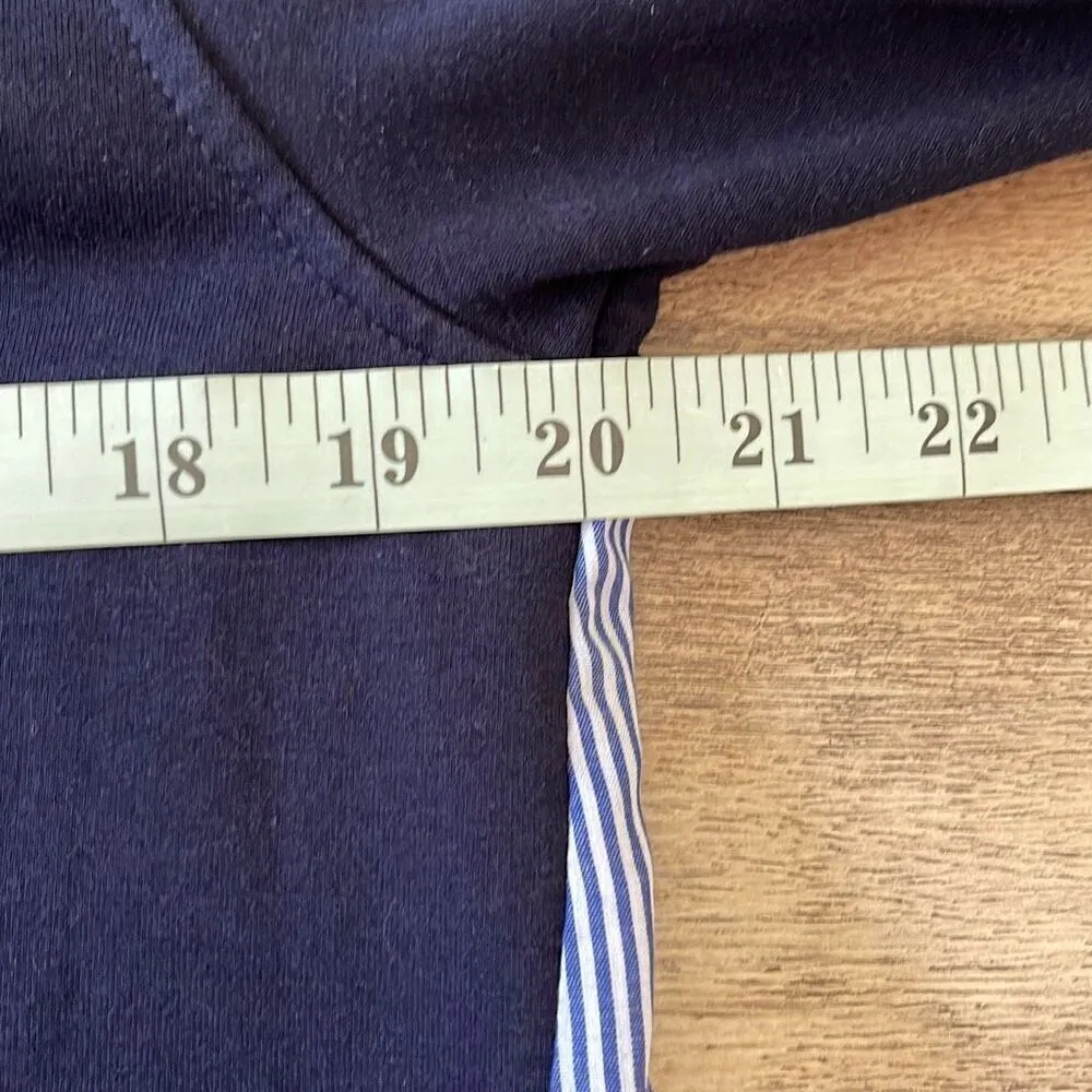 Ellison Womens Crew Neck Long Sleeve‎ Knitted Pullover Mini Dress Blue Medium - Image 10