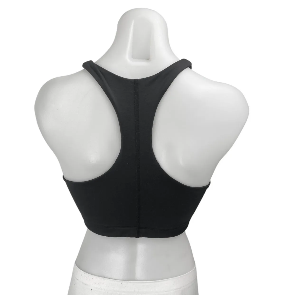 Soul Black Sleeveless Rib Knit Racerback Activewear Sports Bra Crop Tank Top S - Image 2