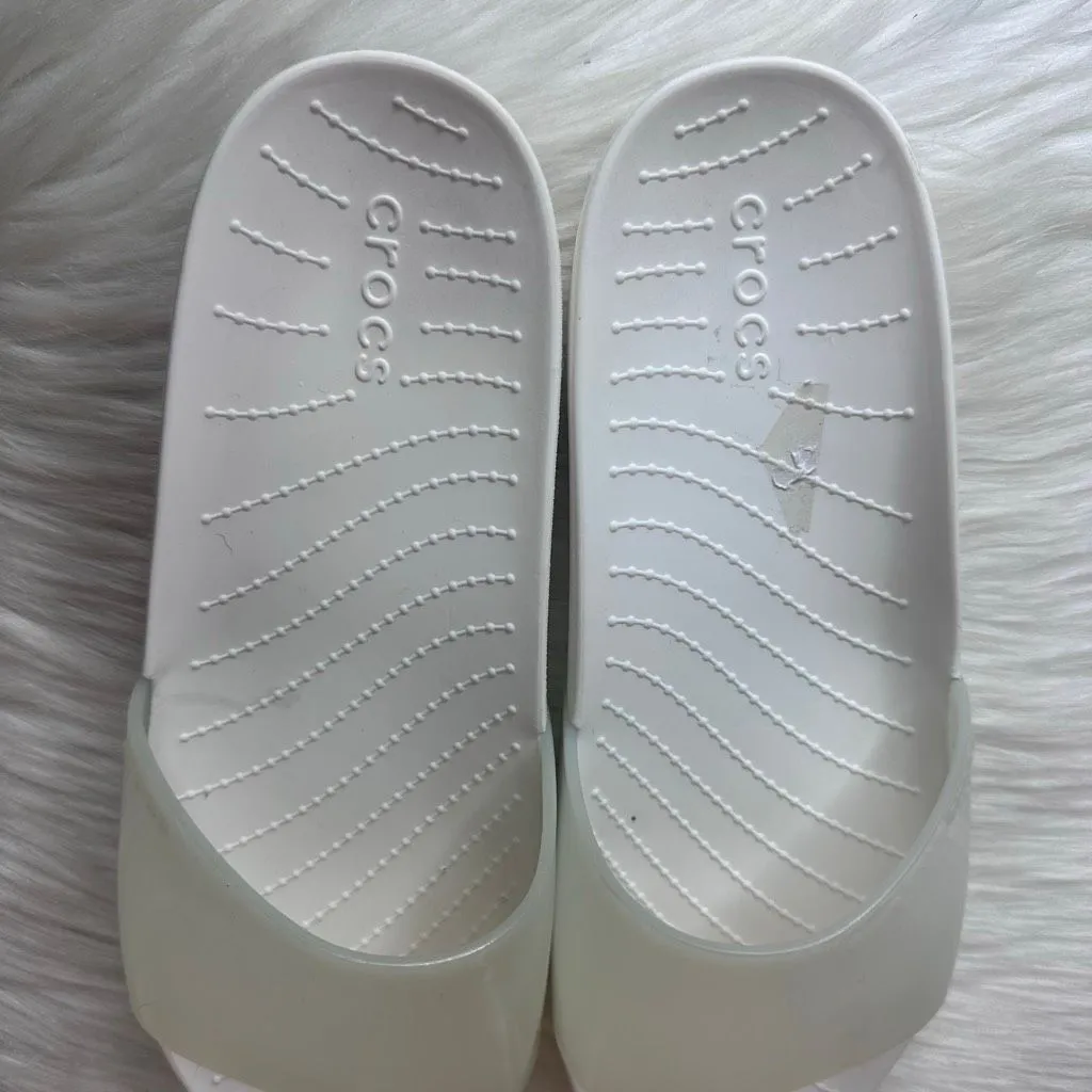 Crocs Splash Glossy Slide White Sandals Size 9 - Image 4