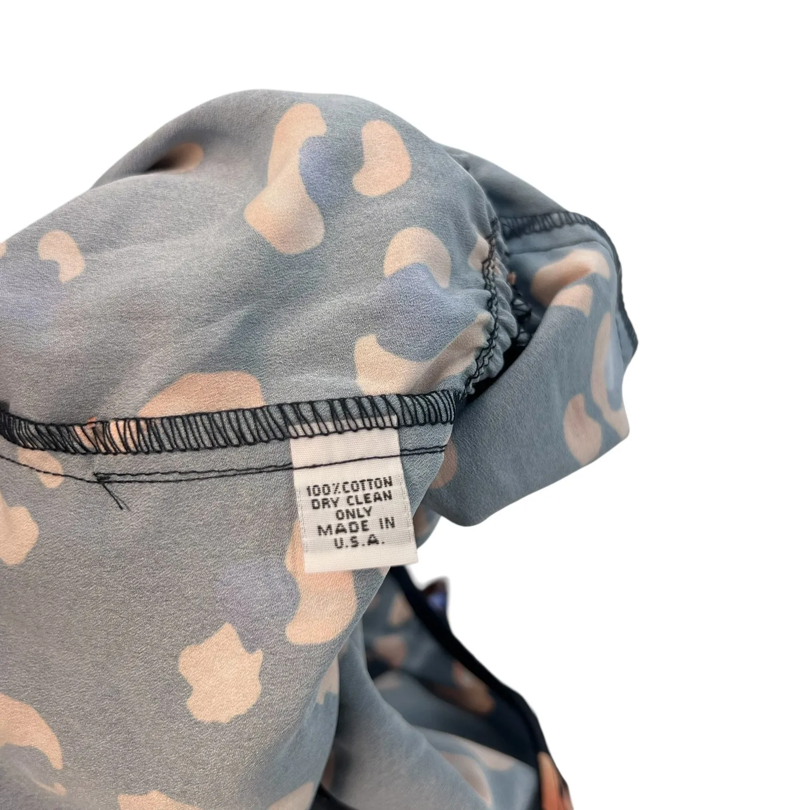 Hutch Leopard‎ Print Jumpsuit Wide Leg Ruffle Navy Blue Size Medium - Image 10