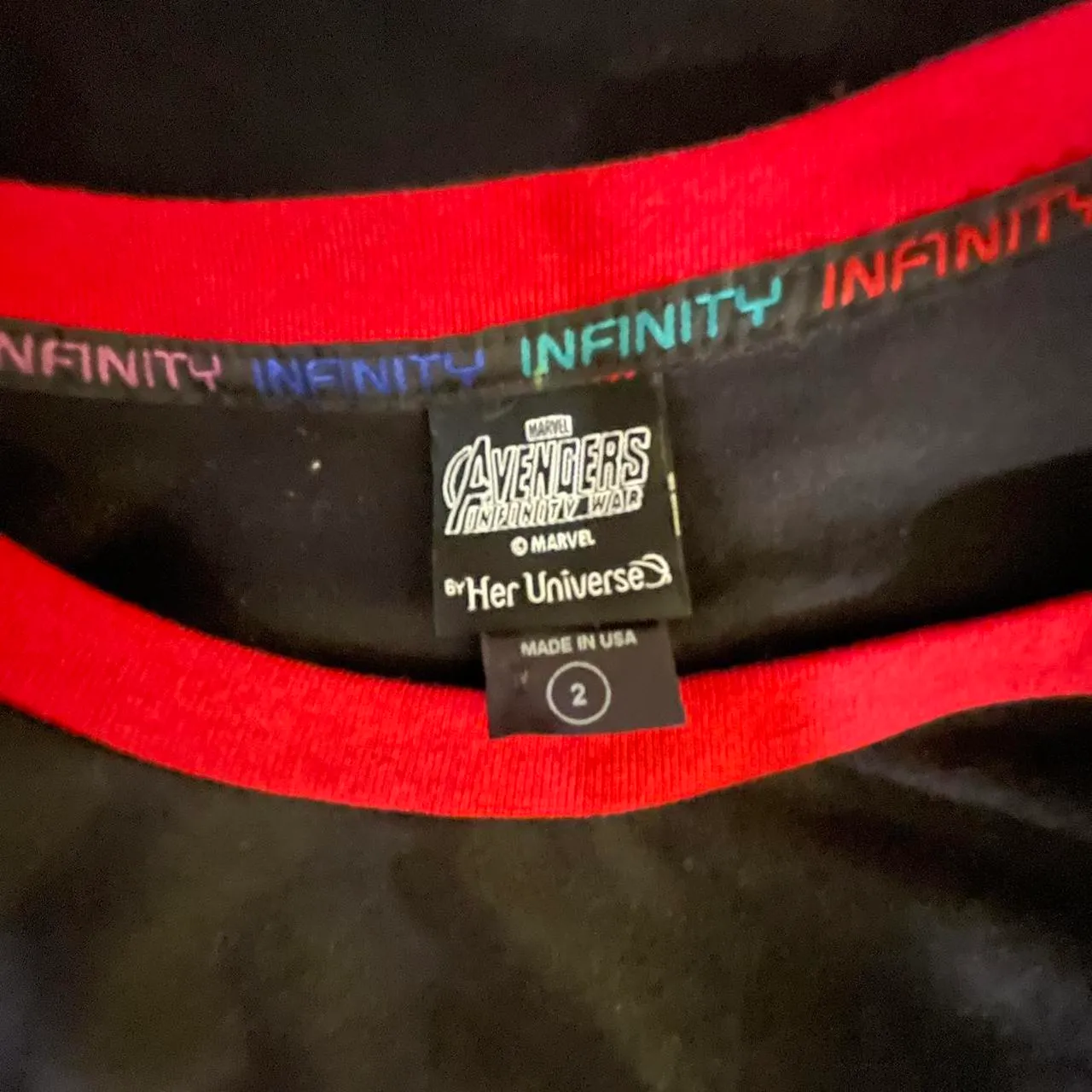 Marvel Black Avengers Infinity War Reality Stone Ringer T-Shirt - Image 4