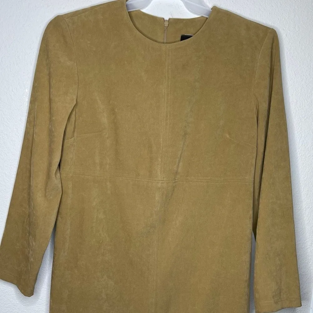 Positive Attitude Vegan‎ Suede Dress Tan Size 12 - Image 9