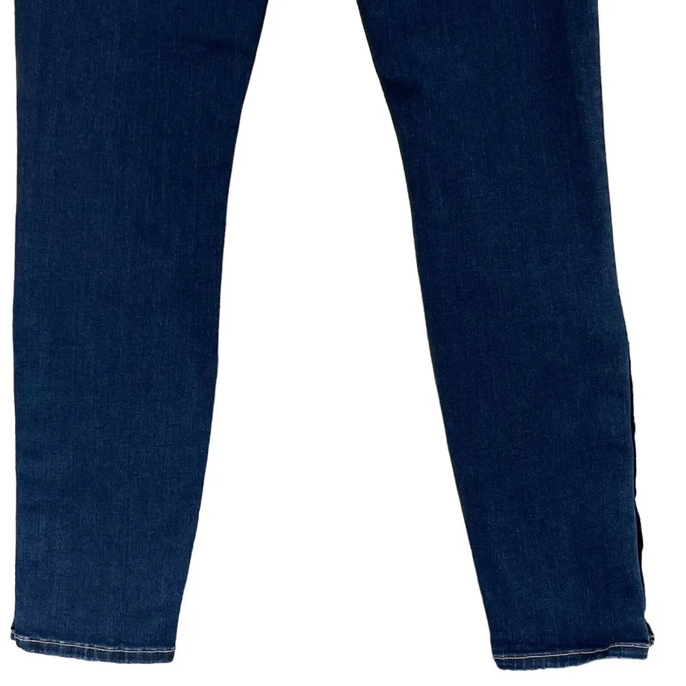 FRAME SZ 27 Jeans Le Skinny de Jeanne Mid-Rise Stretch 5-Pocket Snap Hems Martha - Image 6