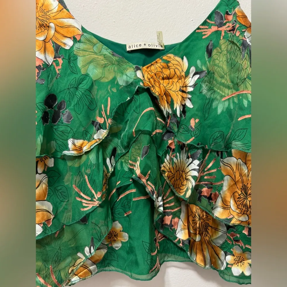 ALICE & OLIVA VANESSA TIERED CAMI TOP + SKIRT matching set Size Large 12!! - Image 9