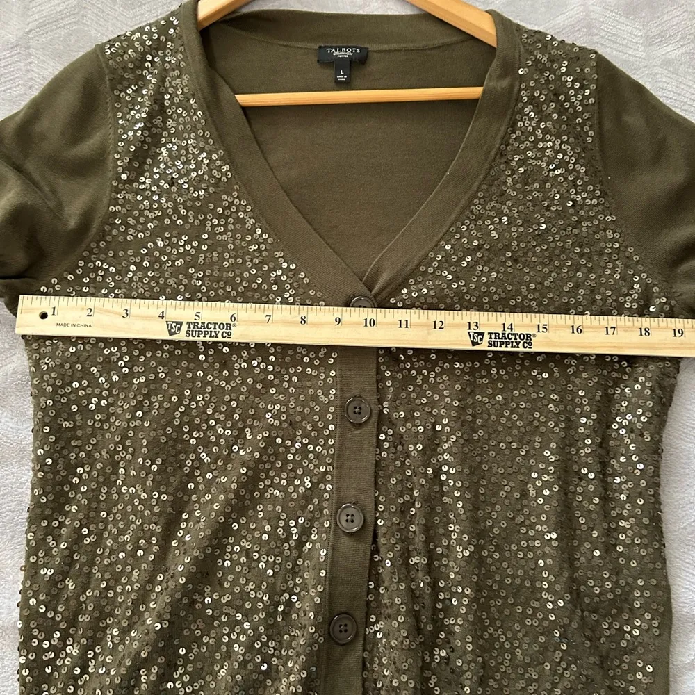 Talbots  Olive Cardigan with Sequins - Image 4