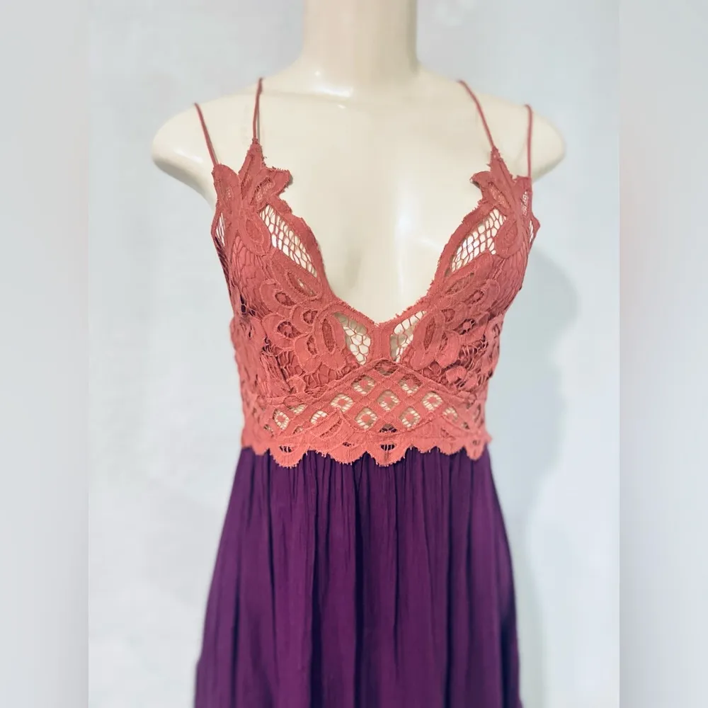 Free People Adella dress copper combo size Small this dress is like new - Image 10