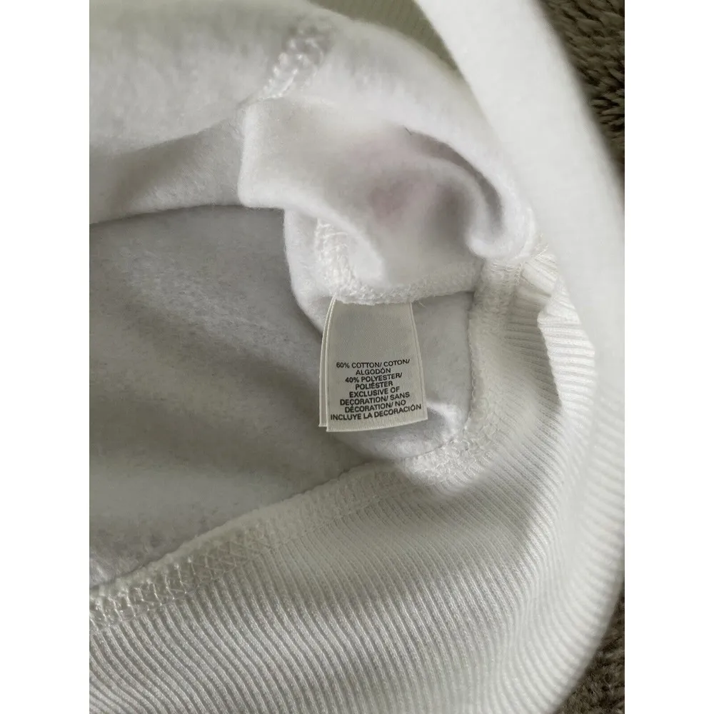 Victoria's Secret “Love Angel” Zip Up Hoodie Sweatshirt Long Sleeve White Sz S - Image 6