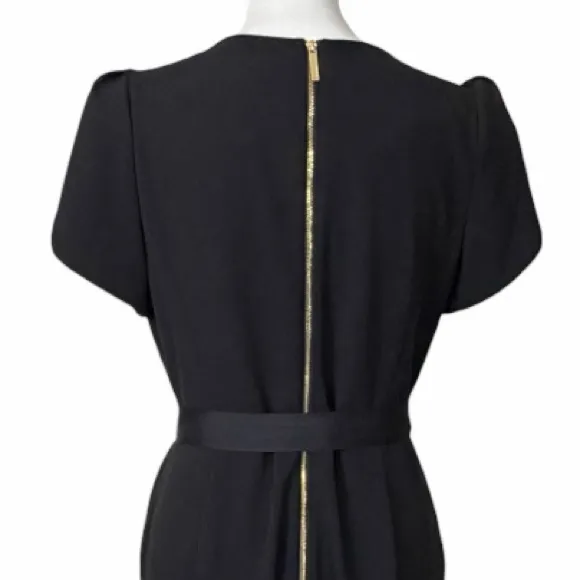 Calvin Klein Black Short Tulip Sleeve Tailored Crop Jumpsuit Women’s Size 12 - Image 10