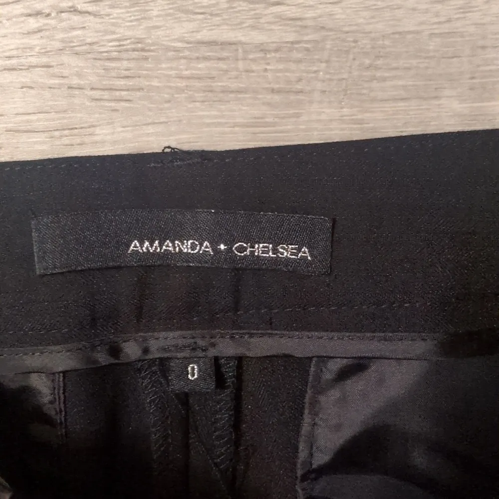 Amanda + Chelsea Black Contemporary Fit Narrow Leg Trousers Size 0 - Image 3