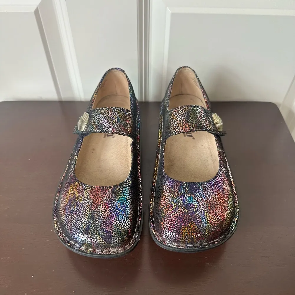 Alegria PAL-330 Paloma Tots Gorge Iridescent Rainbow Mary Jane Shoes Size 36 - Image 4