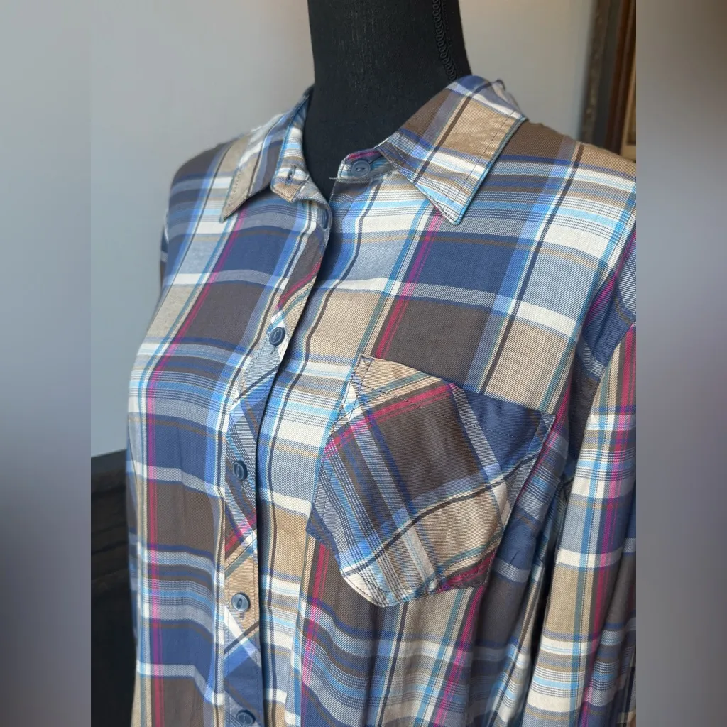 Bit & Bridle Multicolor Plaid Button Down Shirt - Image 3