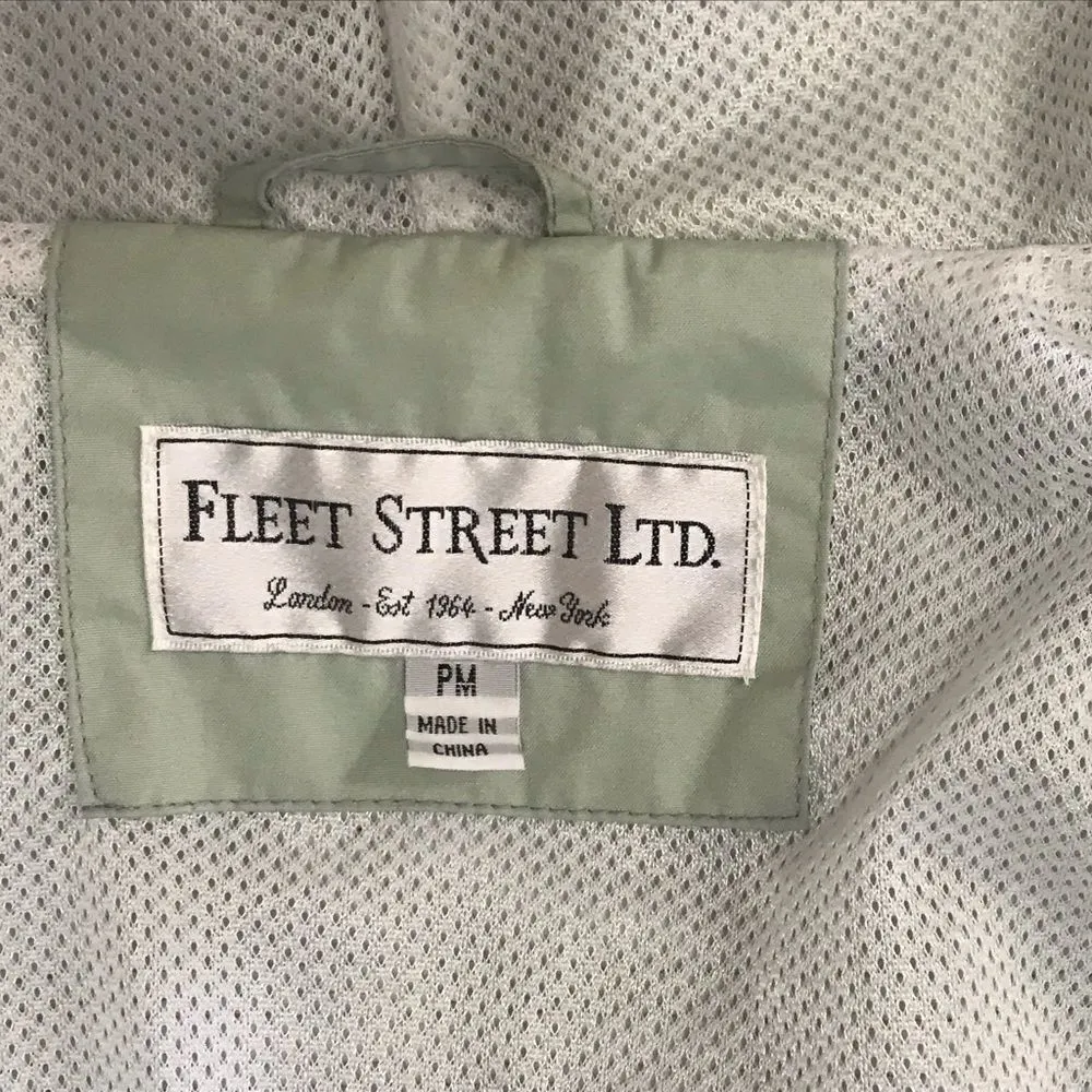 Fleet Street hooded windbreaker rain jacket Green Size undefined - Image 3