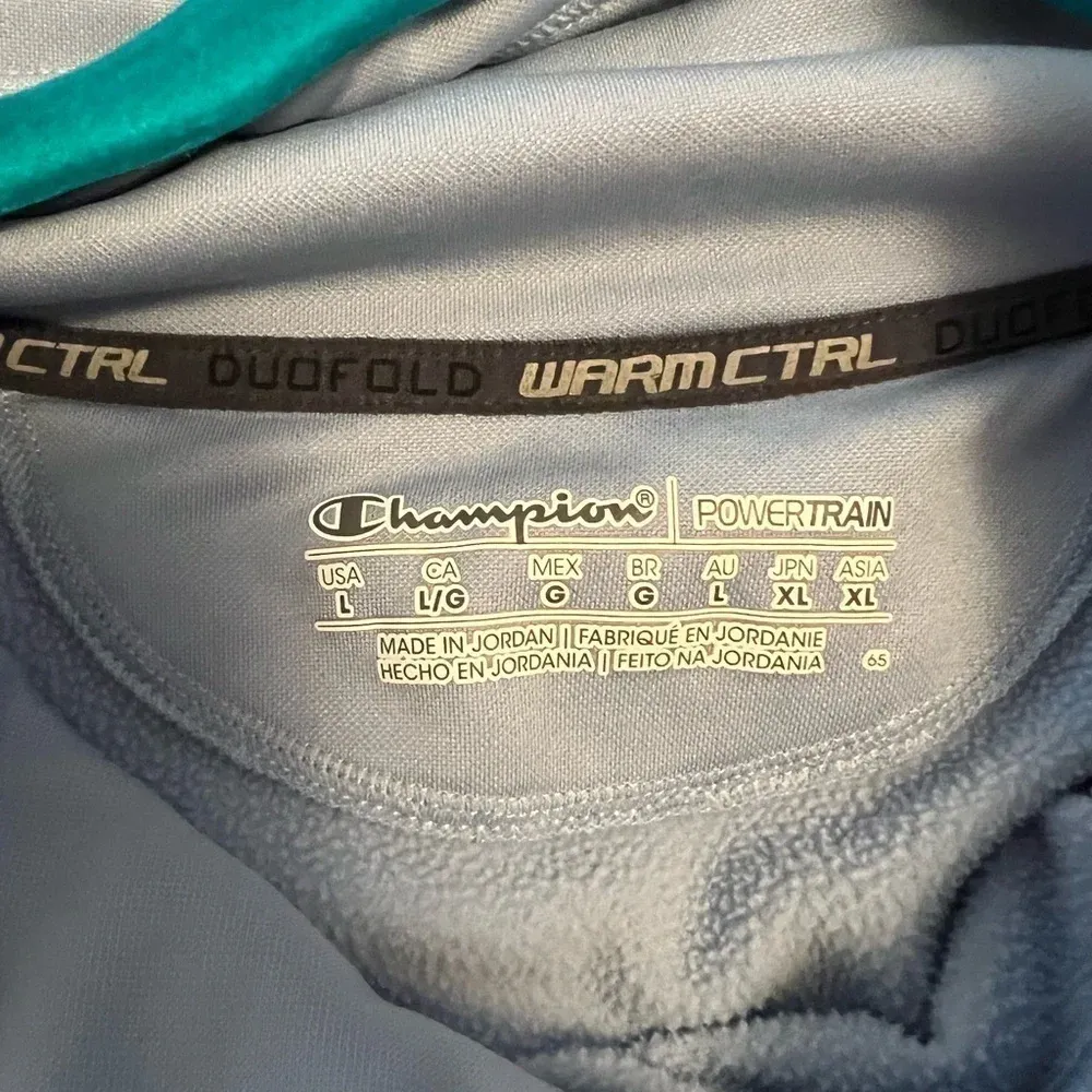 Champion pullover mock neck sweater blue‎ size L- champion warm control - Image 6