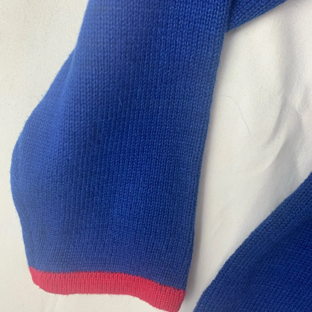 Tiara International size XL Christmas blue sweater snowmen cardigan new - Image 7