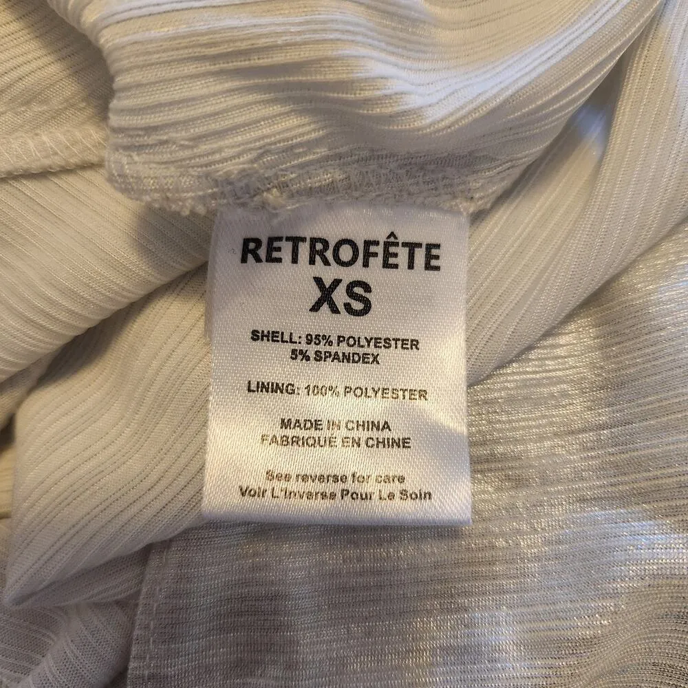 Retrofete Doss Dress in Silver/White Size XS Maxi NWT Spaghetti Straps Maxi - Image 12
