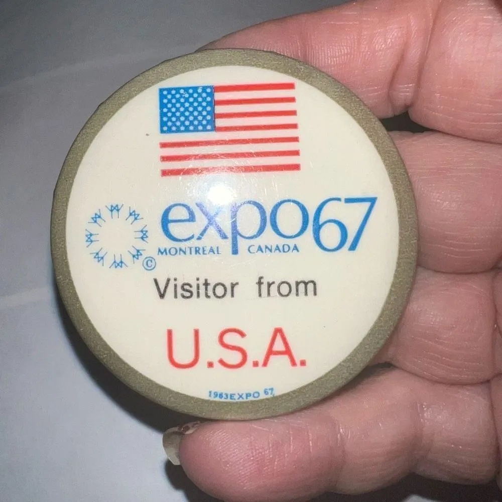 Vintage expo 67 Montreal, Canada Visitor from U.S.A. - Image 2