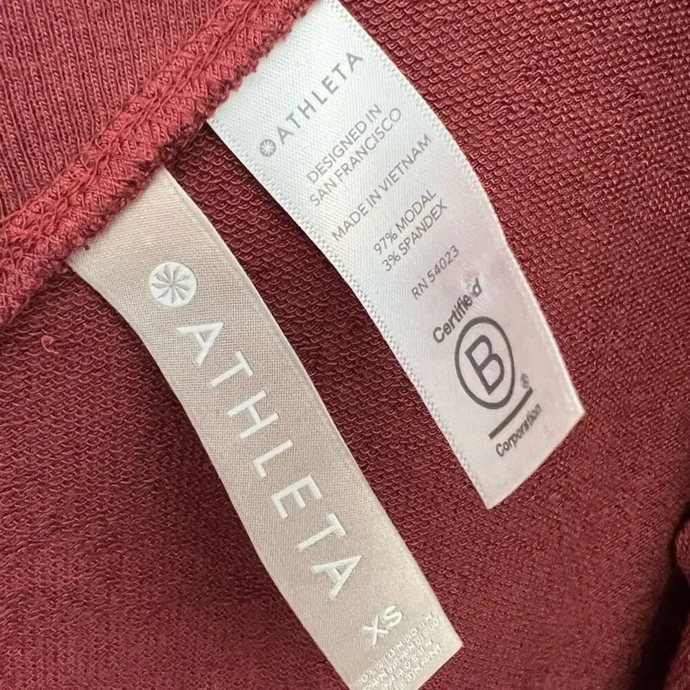 ATHLETA Nirvana Open‎ Cardigan in Maple Red - Image 4