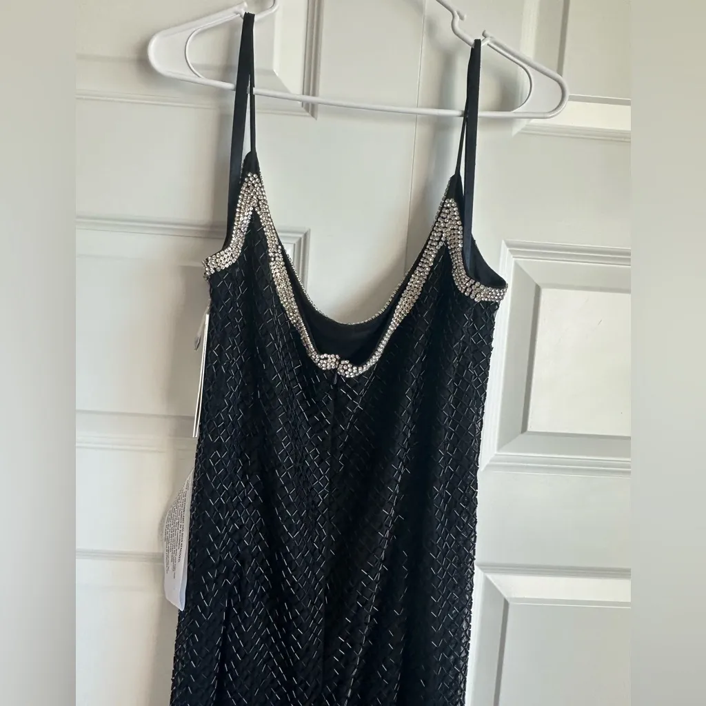 Mac Duggal Lattice Beaded‎ Spaghetti Strap Column Gown- NWT - Image 6