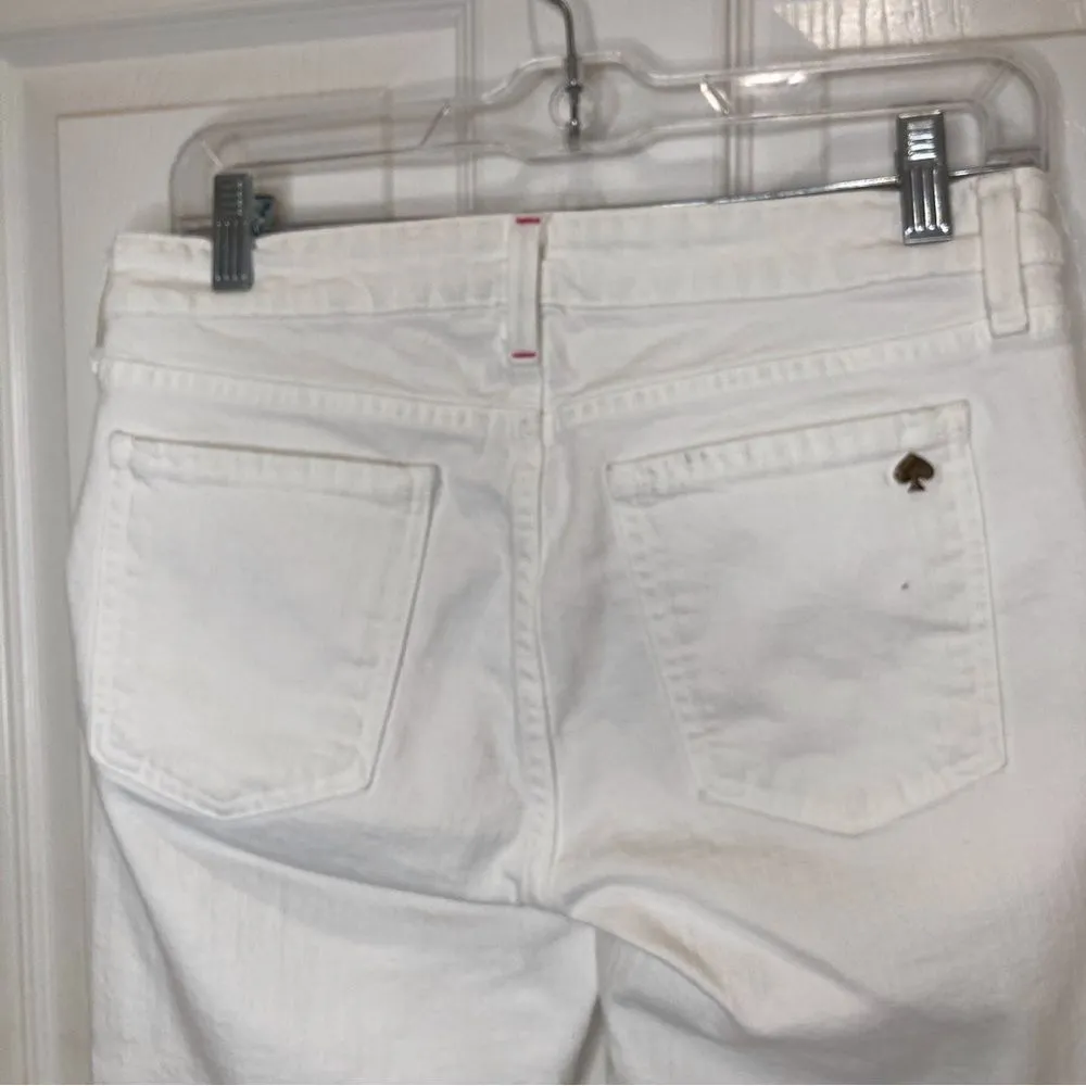 KATE SPADE Broome Street Play Hooky Skinny Jeans White Size 29 - Image 5