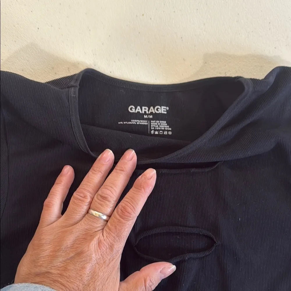 Garage Black Long Sleeve Women's Top - Image 3