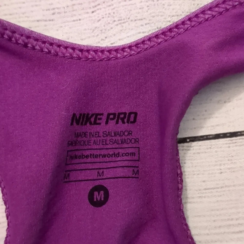 Nike pro purple tank top rise medium - Image 3