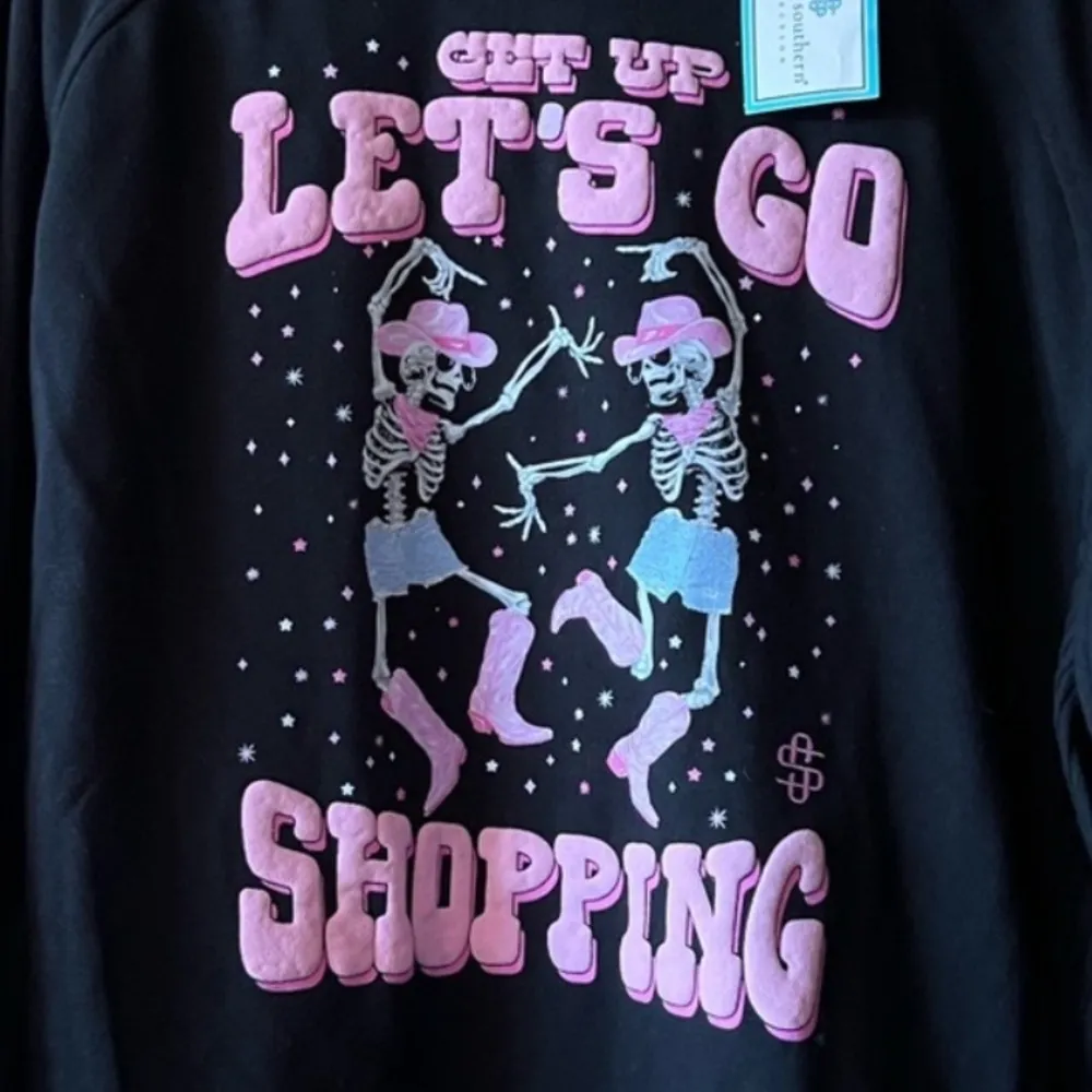 SIMPLY SOUTHERN Let’s Go Shopping Graphic Long Sleeve Crewneck Sweatshirt Size L - Image 4
