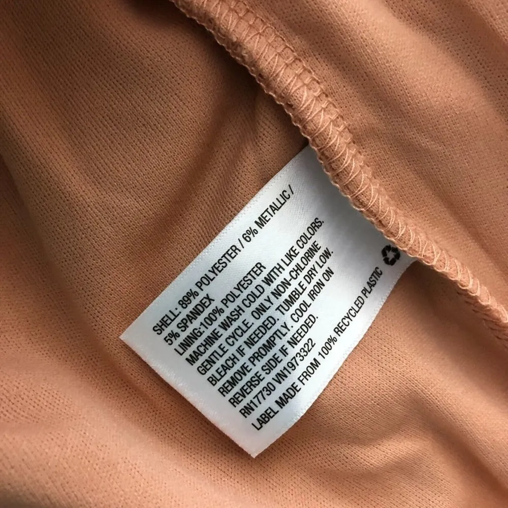 Wild Fable Mini Dress Metallic Ruched Ruffle Sleeveless Stretch Blush Pink XS - Image 3