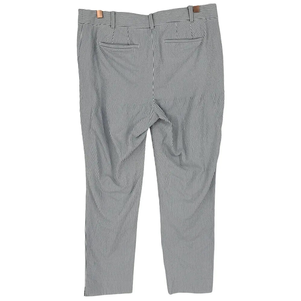 Talbots Lightweight Seersucker Striped Ankle Pants Size 8 Nautical Beachy Preppy - Image 2