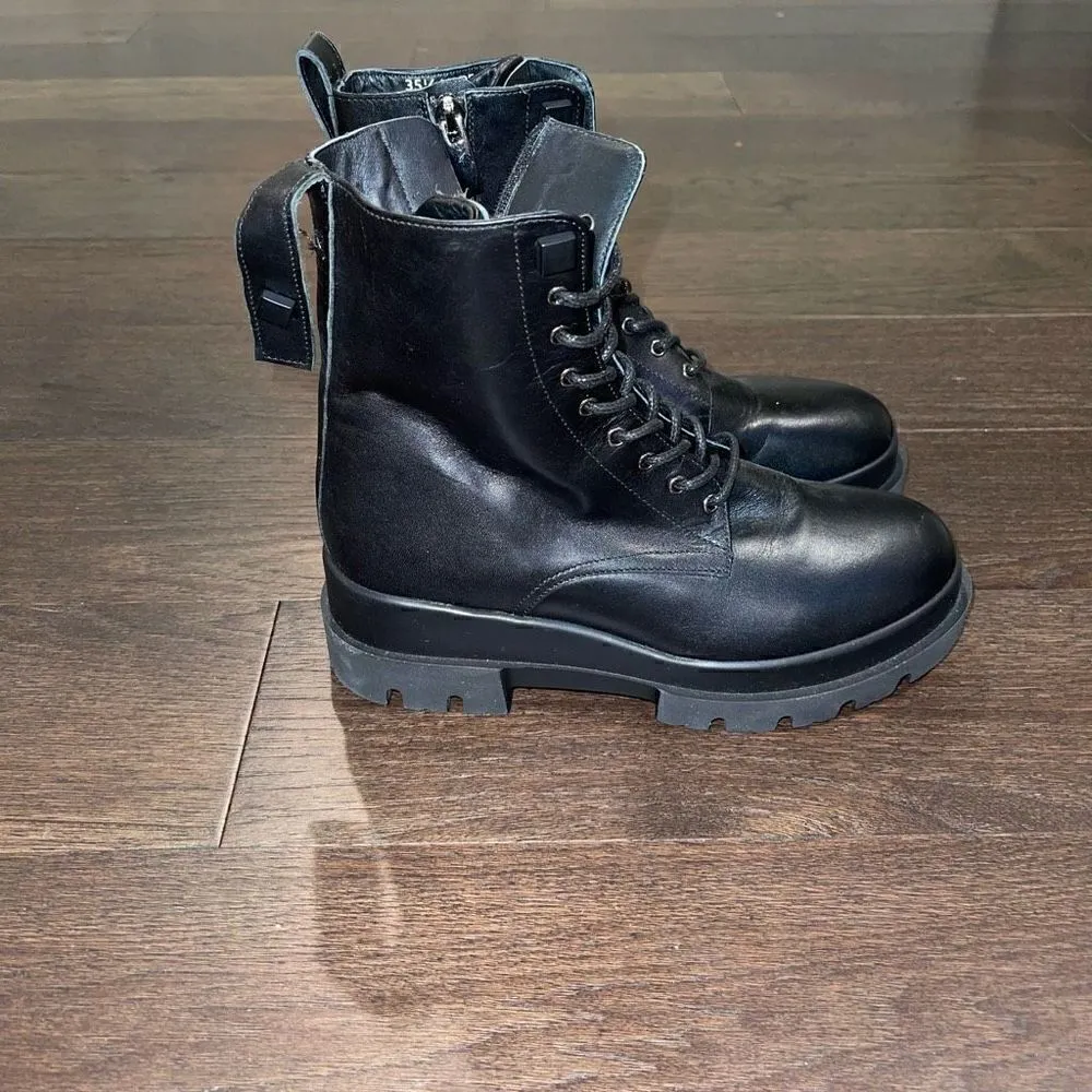 NWOB La Canadienne Brendan Waterproof Combat Boots Black Size 5 - Image 4