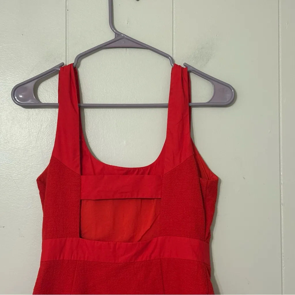 Maeve Anthropologie Red Scoop Neck Mini Dress Sleeveless Sz 2 Romantic, Feminine - Image 11