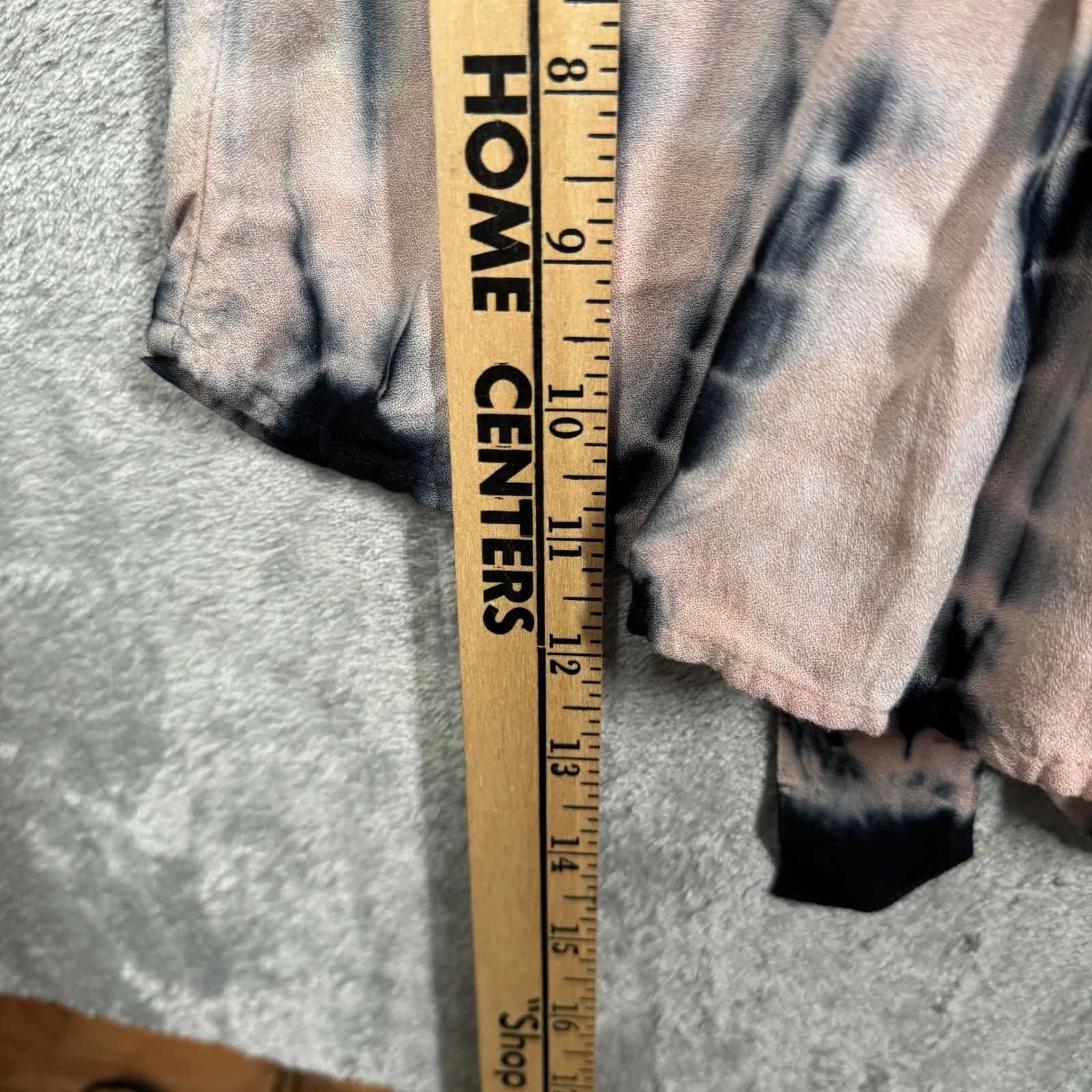 Young Fabulous Broke‎ Wrap Dress Asymmetric Hem Tie Dye Casual Pink Black Small - Image 10