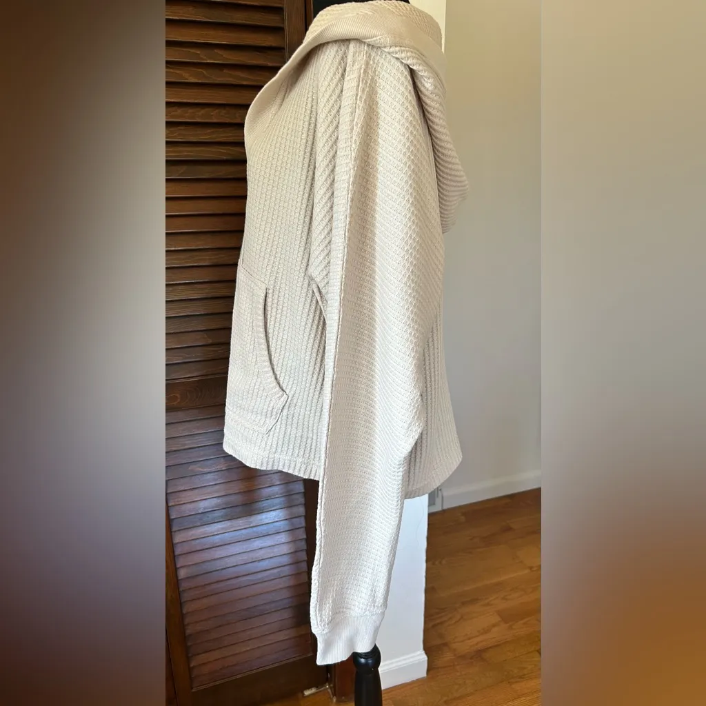 Three Dots Thermal Pullover Hoodie Size Large - Image 2