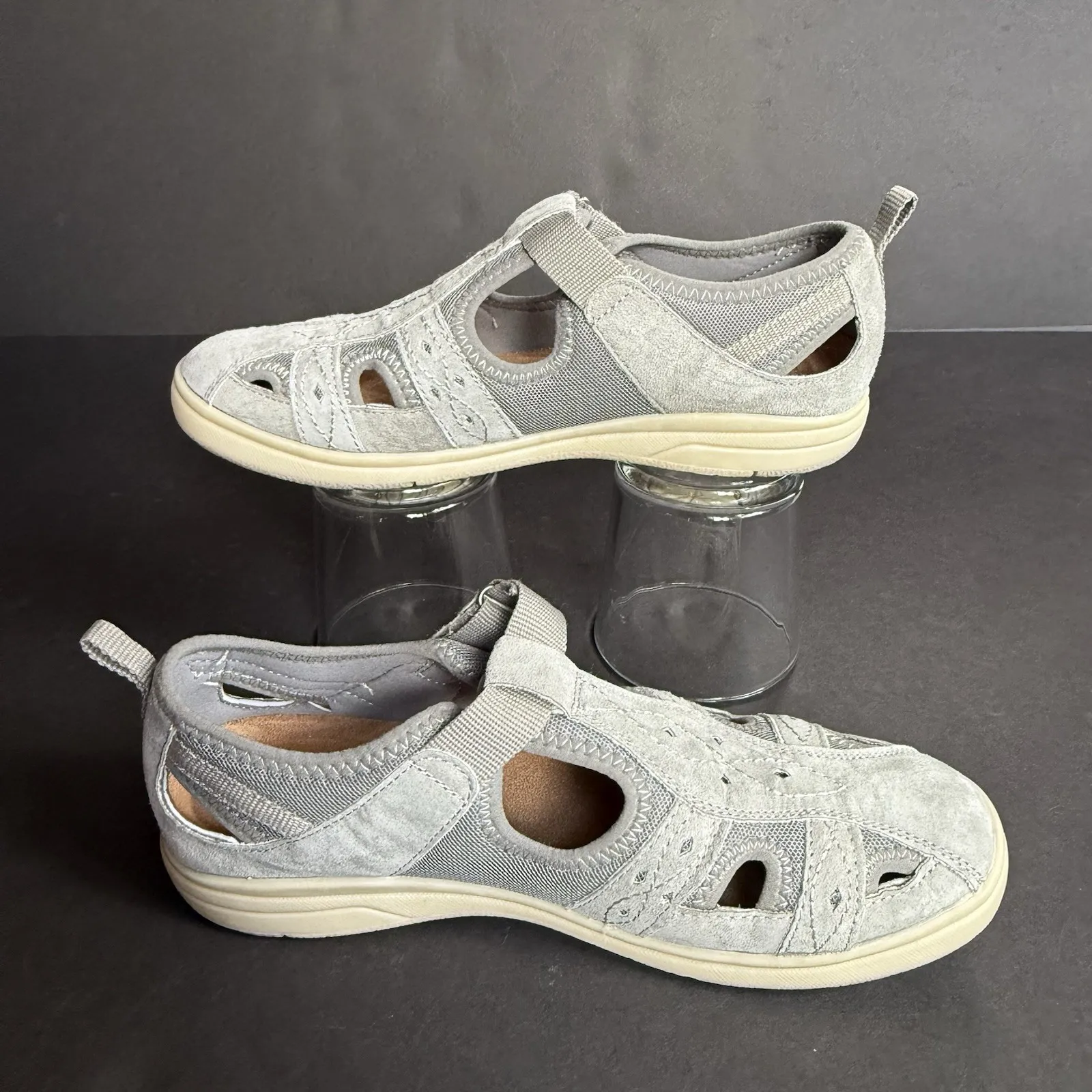 Earth Origins Effie Fisherman Leather Sandals Shoes Women US‎ 8.5 M EU 40 Gray - Image 2