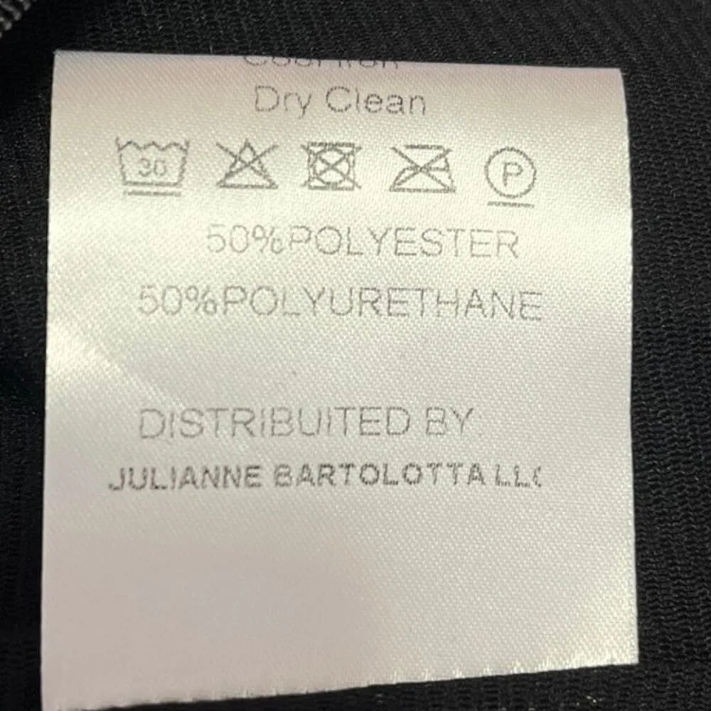 NEW Julianne Bartolotta Black Vegan Leather Strapless Tube Romper Jumpsuit Sz S - Image 8