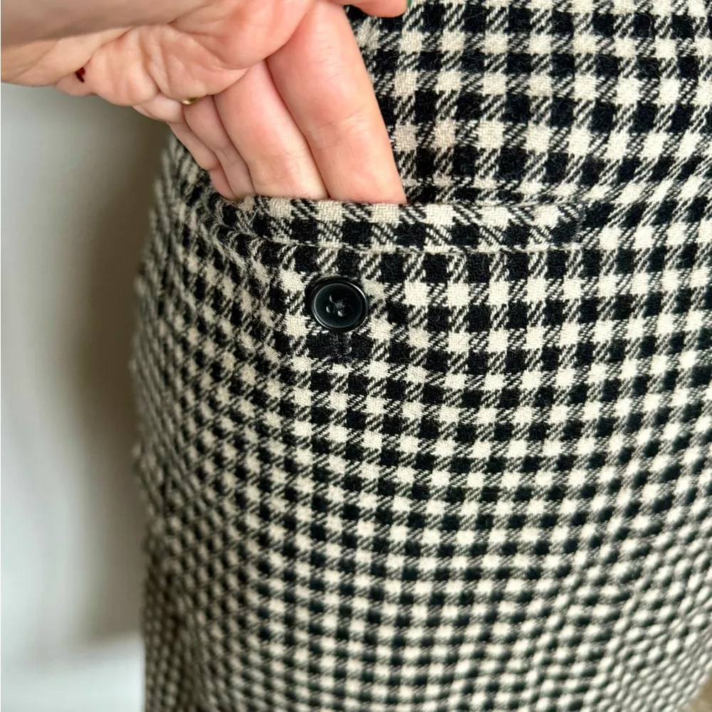 Eddie Bauer Wool Pencil Skirt | EUC | Business Casual | Pockets | Cream/Black - Image 6