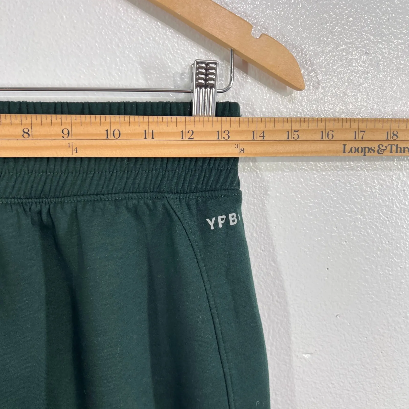 YPB by Chico's Women's Black neoKNIT Jogger Pants Size Small High Waist Pull On Green - Image 5