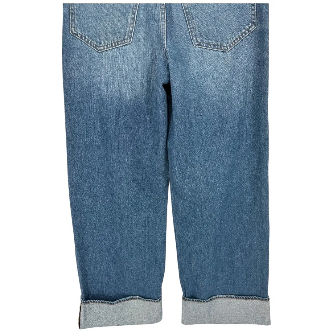 Madewell Women's Superwide-Leg Jeans Size 24 High Rise Cuffed Denim Casual Boho‎ - Image 11