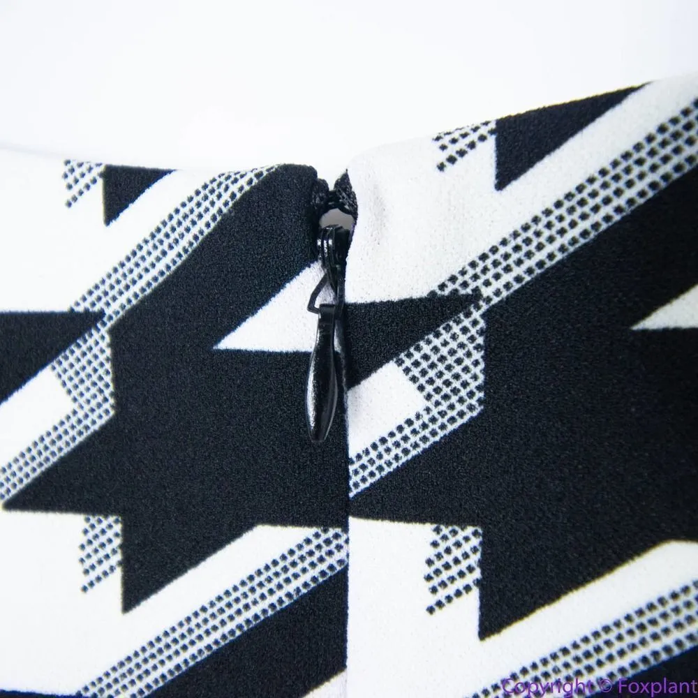 NEW Ashley Stewart‎ houndstooth dress with faux leather, 34/36W - Image 9