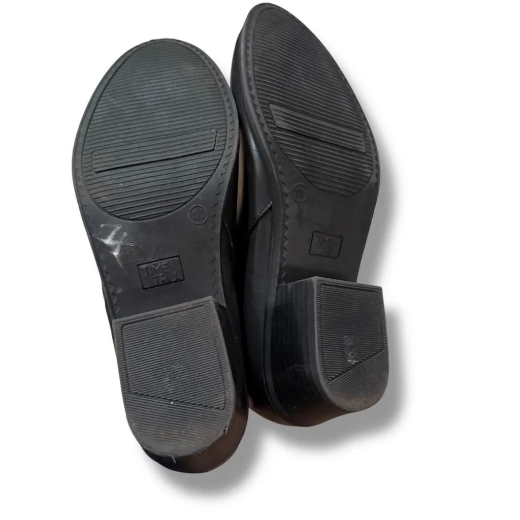 Time and Tru Black Faux Leather Side Zip Memory Foam Ankle Booties Sz‎ 10 W - Image 8