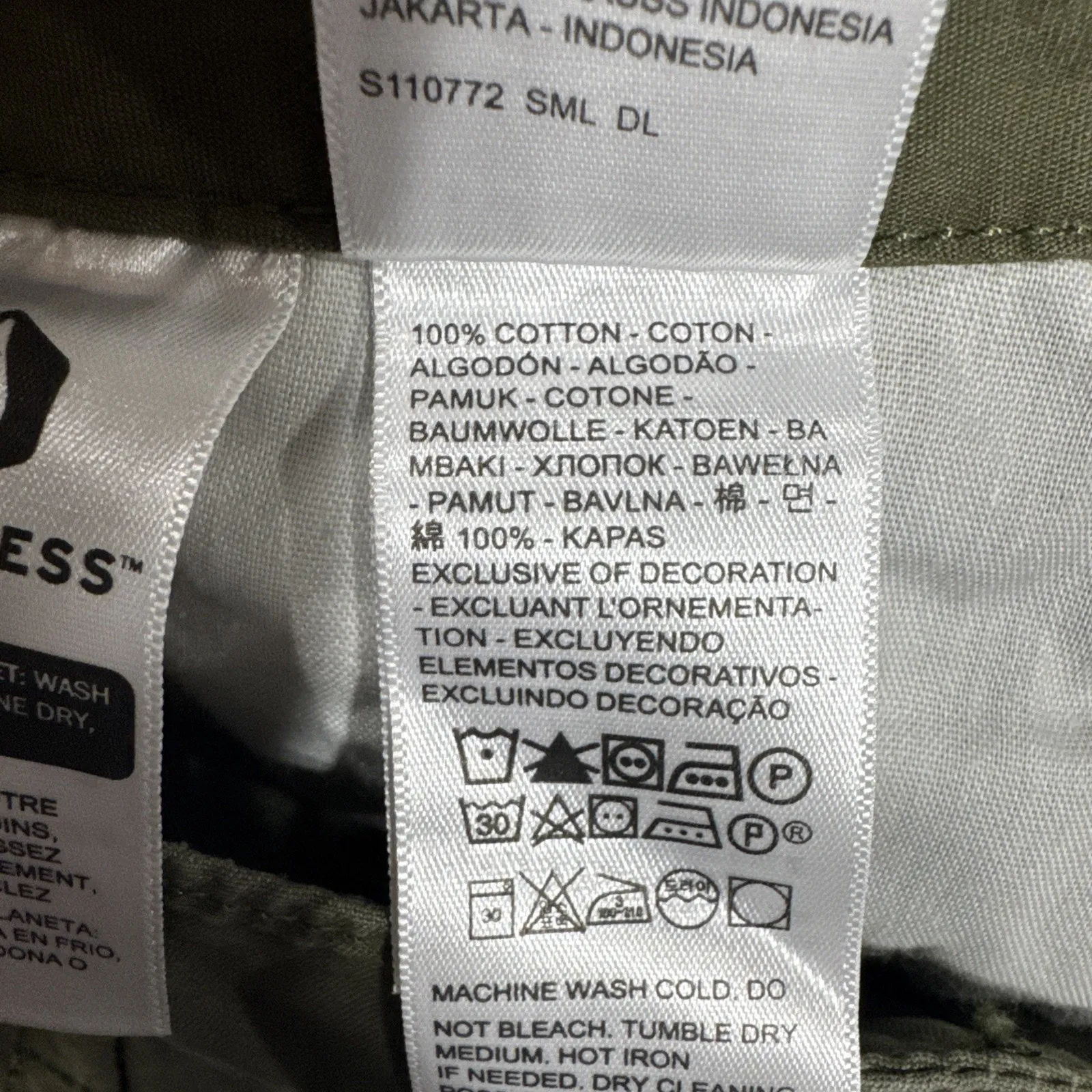 Levi's Baggy Cargo Pants Womens 26 Olive Green Mid Rise Straight Leg Utility - Image 9