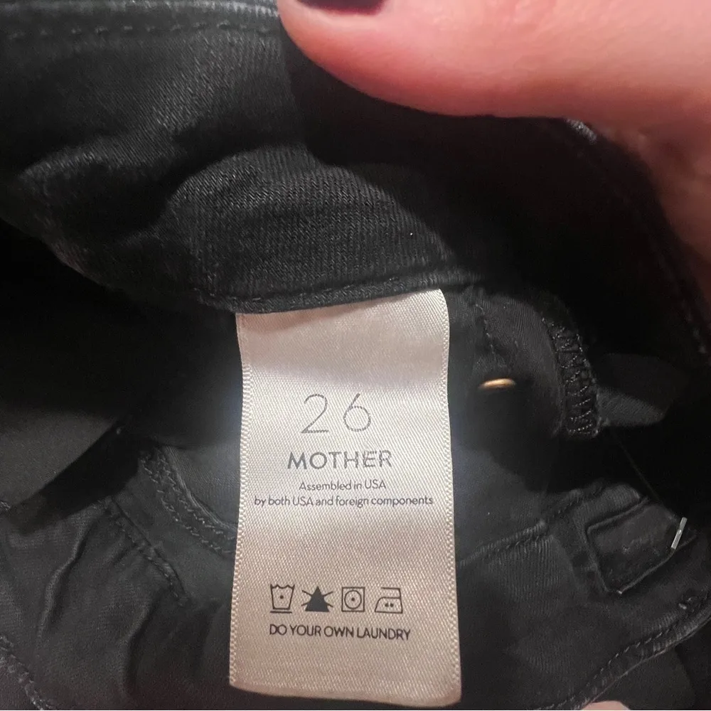 Mother The Looker Black Jeans Size 26 - Image 9