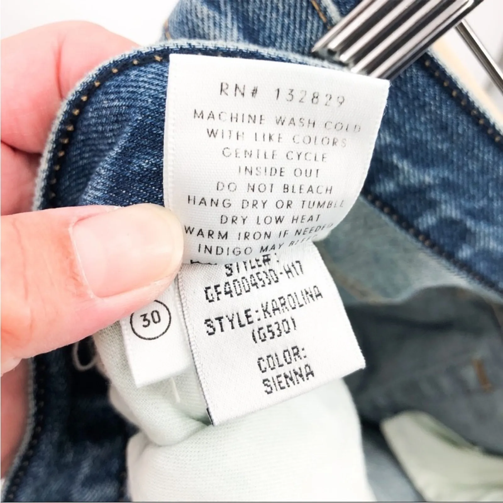 GRLFRND Karolina High-Rise Skinny Jeans in Sienna Button Fly Raw Hem NEW - Image 9