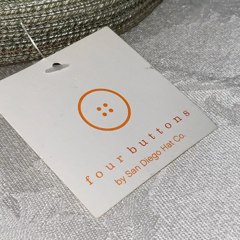 The San Diego Hat Company Four Buttons Light Olive Fedora Hat Women’s OS NWT - Image 8