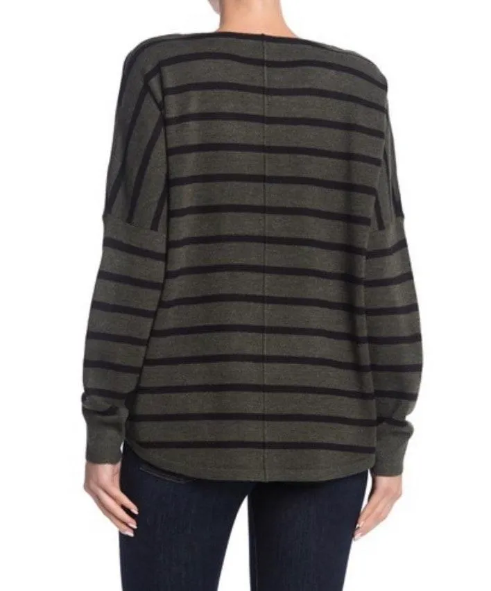 Crew Bold Stripe Sweater Green S - Image 2