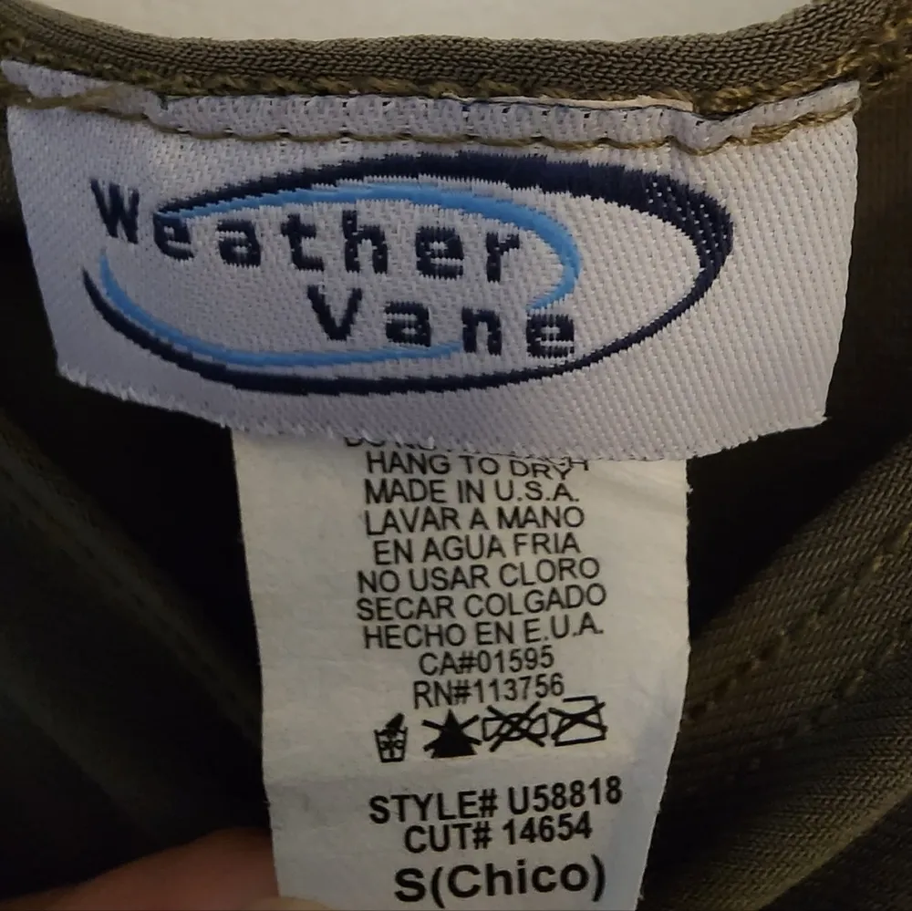 NWT Weather Vane Green Tank Top Blouse Size Small - Image 3