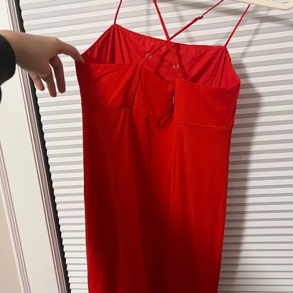 Red dress size small! Doesn’t picture well because it folds in. - Image 3
