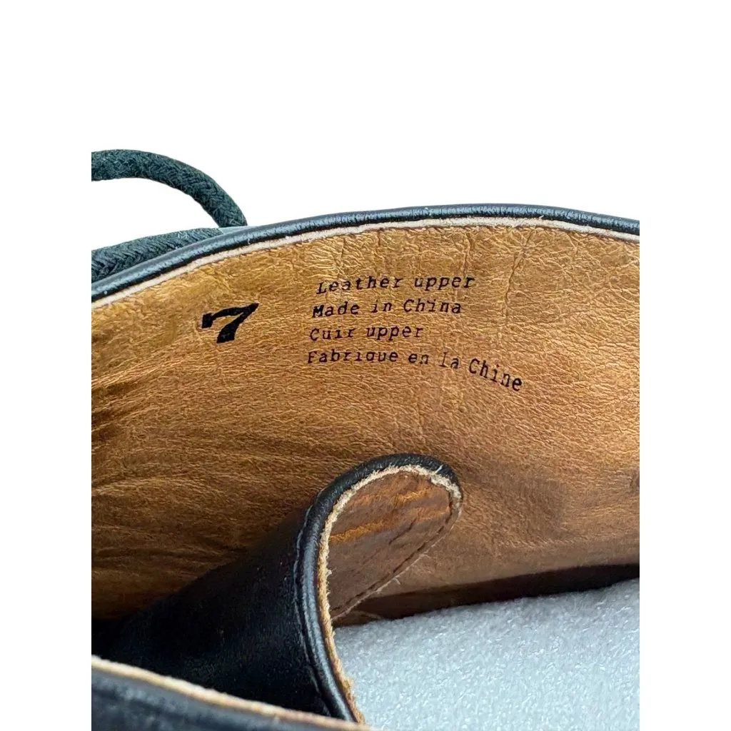 Ecote Platform Booties Womens 7 Black Leather Whimsigoth Grunge Witchy Wood Heel - Image 12