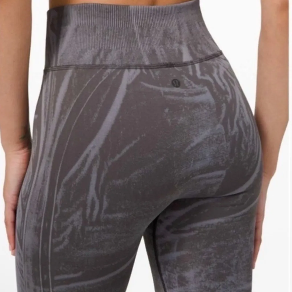 Lululemon Ebb to Street High-Rise Tight Grey and Black Stone Wash Leggings - Image 2