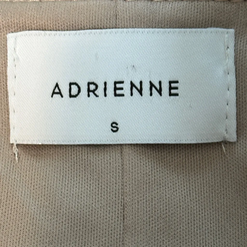 Adrienne Swirl Pattern V-Neck Blouse - Pink and Tan Sz Small - Image 2