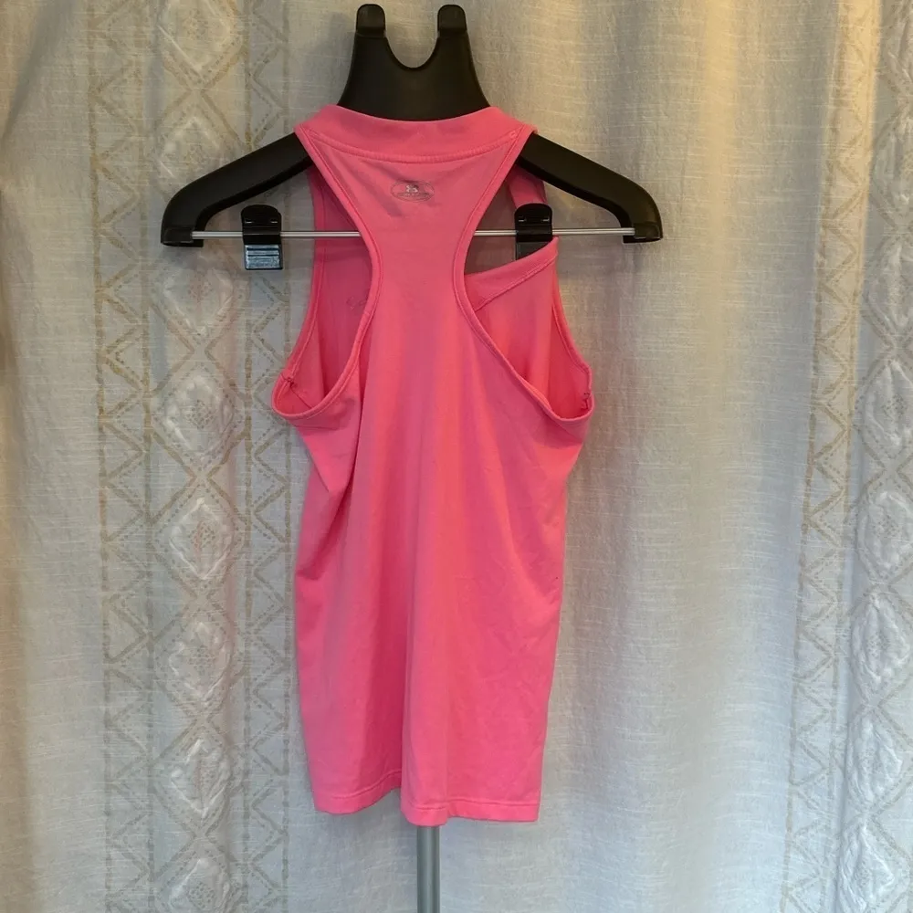 Under Armor Fluorescent coral pink Sleeveless Heatgear Tank - Image 2